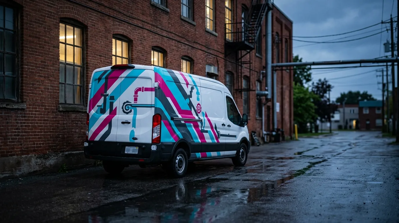 Full colour-change wrap on a cargo van